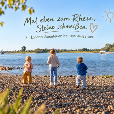 10 Minuten bis zum Rheinstrand